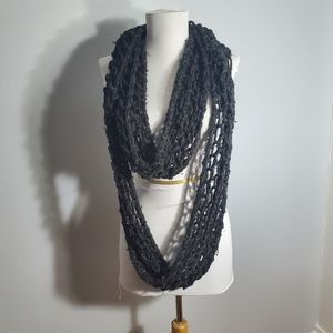 handmade black infinity scarf
